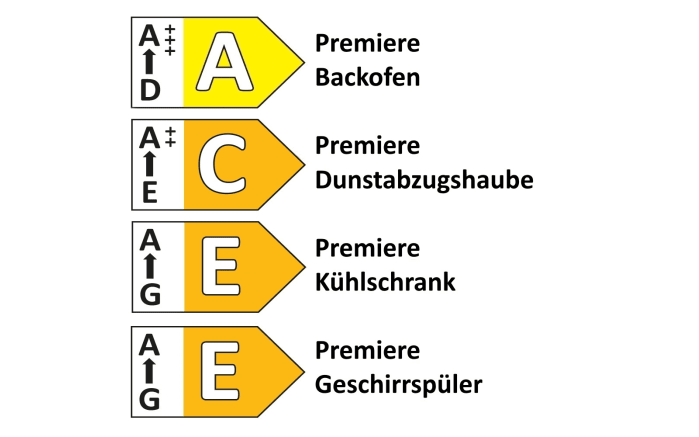 Einbauküche Clare/Plamos, creme/astig Eiche Nachbildung, inkl. Elektrogeräte-05