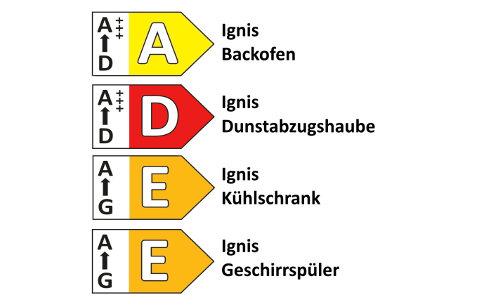 Einbauküche Base, beton hell Nachbildung, inkl. Elektrogeräte-09