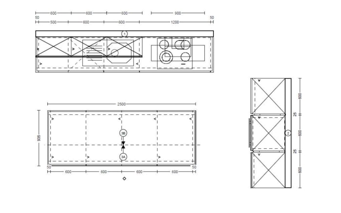 Einbauküche Uno/Toronto, weiß/Alteiche natur Nachbildung, inkl. Siemens Elektrogeräte-09