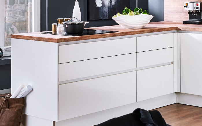 Einbauküche Perfect Brillant, weiß, inkl. AEG Elektrogeräten-03