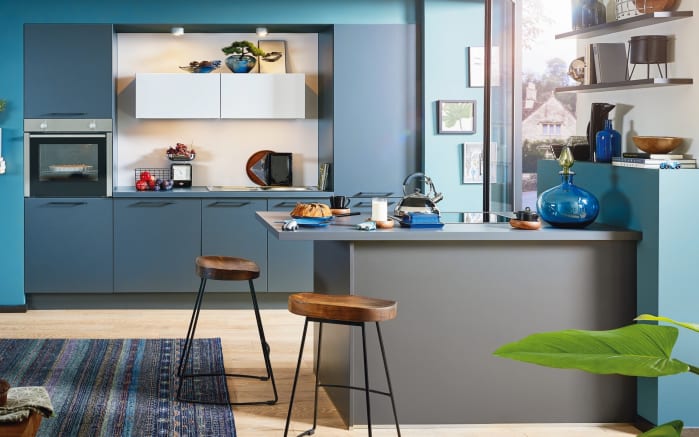 Einbauküche Uno, graphit, inklusive Elektrogeräte-01