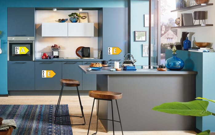 Einbauküche Uno, graphit, inklusive Elektrogeräte-04