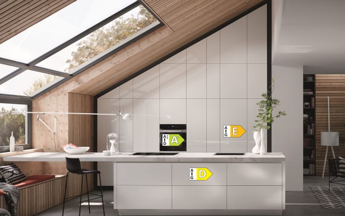 Einbauküche AV 2130, Hochglanz weiß, inkl. Miele Elektrogeräte-04