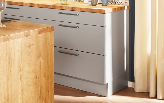 Einbauküche Perfect Soft, perlgrau, inkl. Siemens Elektrogeräte und Miele Geschirrspüler-04