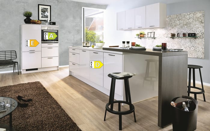 Einbauküche Perfect Brillant, Hochglanz satin, inkl. Miele Elektrogeräte-04