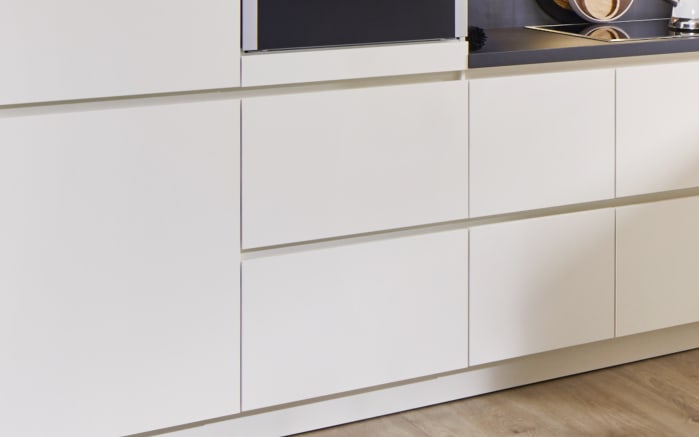 Einbauküche Laser Soft/Comet, weiß/schwarz, inkl. Siemens Elektrogeräte-03