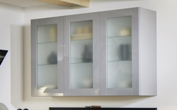 Einbauküche Perfect brillant, perlgrau, inkl. AEG Elektrogeräte-02