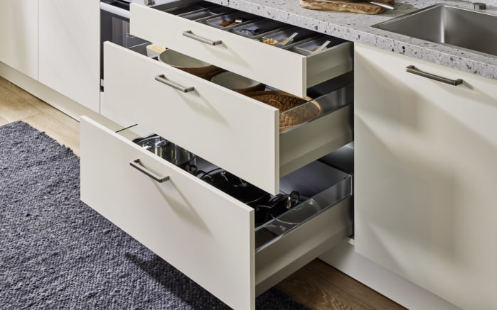 Einbauküche Top Soft, weiß matt, inklusive Bosch Elektrogeräte-02