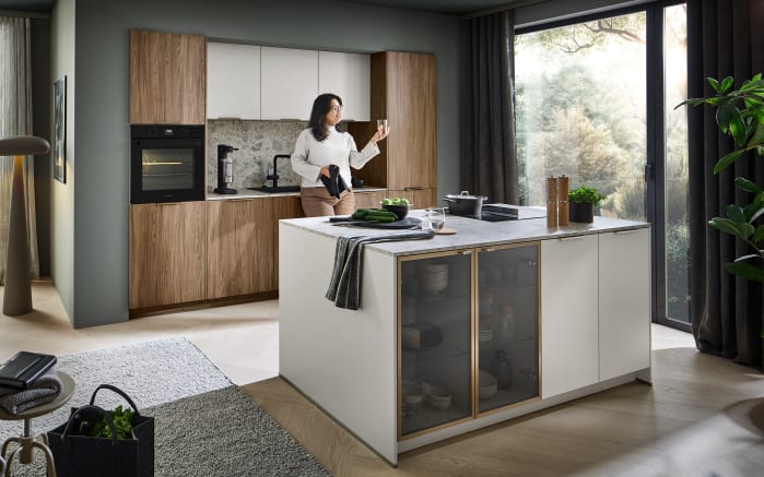 Einbauküche Toronto/Perfect Soft, Ulme/Mocca, inkl. AEG Elektrogeräte-06