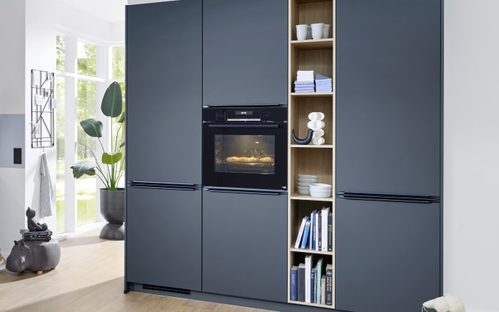 Einbauküche Esilia, fjordblau, inkl. Siemens Elektrogeräte-03