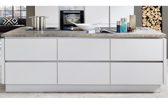 Einbauküche Ferna, seidengrau, inkl. Bosch Elektrogeräte-02