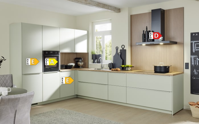 Einbauküche Sunta, jade, inkl. Siemens Elektrogeräte-03