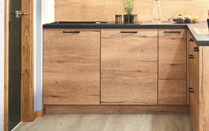 Einbauküche Stadum, Eiche Sierra Nachbildung, inkl. Miele Elektrogeräte-03