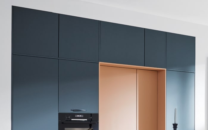 Einbauküche Sunta/Esilia, koralle/fjordblau, inkl. Siemens Elektrogeräte-02