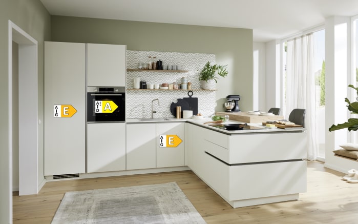 Einbauküche Esilia, weiß, inkl. Siemens Elektrogeräte-03