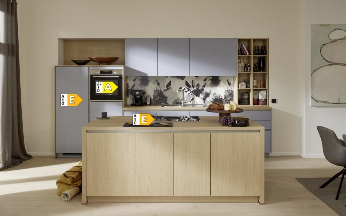 Einbauküche Sunta/Stadum, Eiche Como Nachbildung/sky, inkl. Siemens Elektrogeräte-04