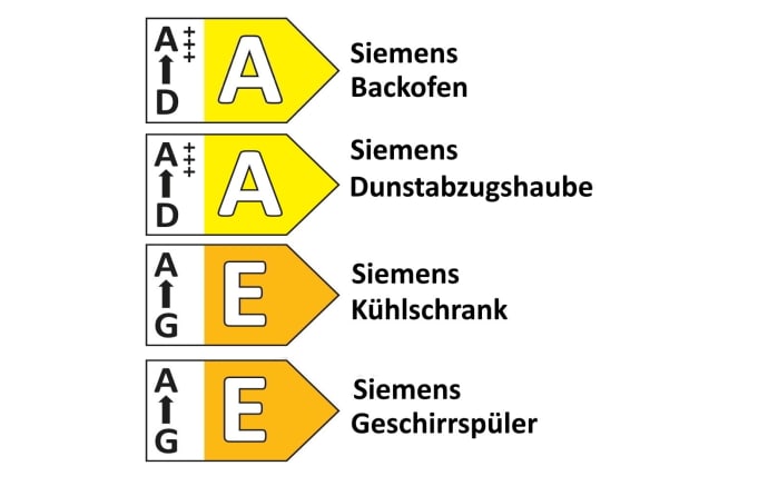 Einbauküche Esilia, sandfarbig, inkl. Siemens Elektrogeräte -02