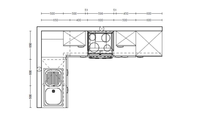 Einbauküche IP 1200, magnolienweiß, inkl. Privileg Elektrogeräte-07