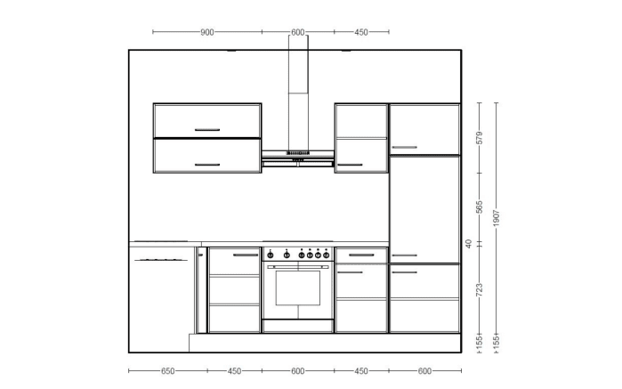 Einbauküche IP 1200, Seeahorn Nachbildung, inkl. Elektrogeräte-03