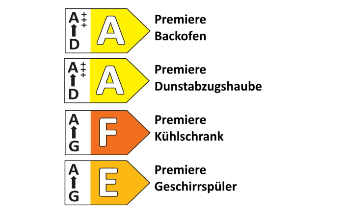 Einbauküche IP 1200, beton Nachbildung/burgundrot, inkl. Elektrogeräte-05