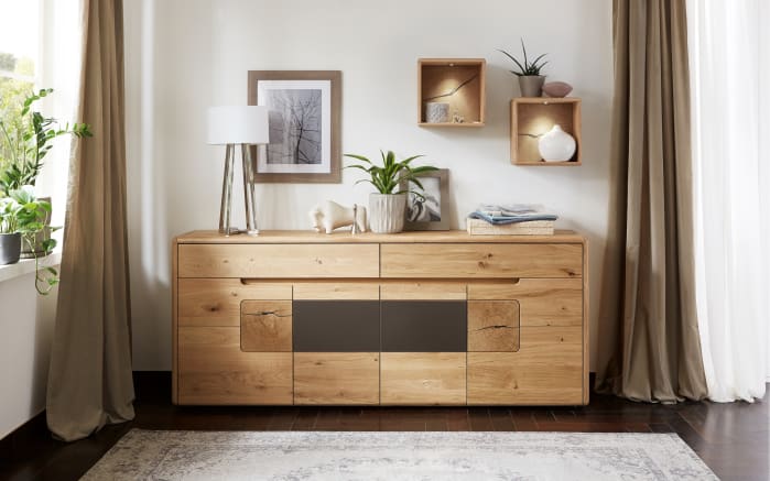 Sideboard WM Solento, europäische Wildeiche soft gebürstet -02