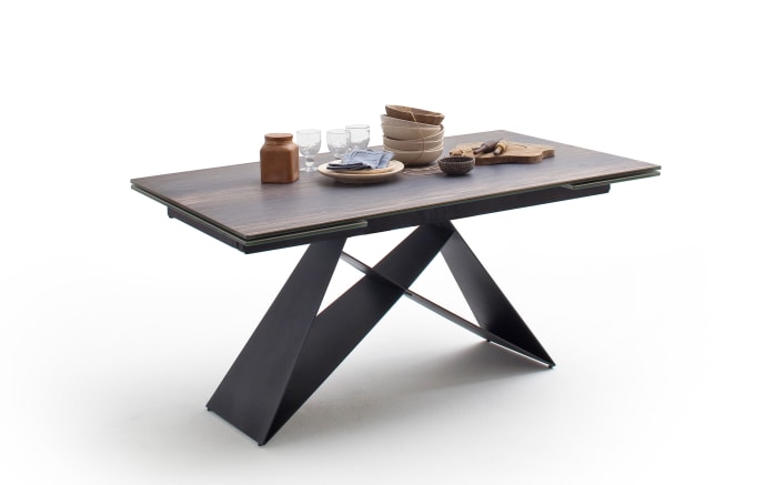 Esstisch Kobe, Holznachbildung barrique, inkl. ausziehbarer Tischplatte-02