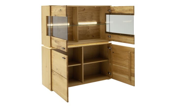 Highboard Como, Wildeiche massiv geölt, inkl. LED-Beleuchtung-02