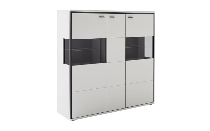 Highboard Mori, Modern weiß Nachbildung-01