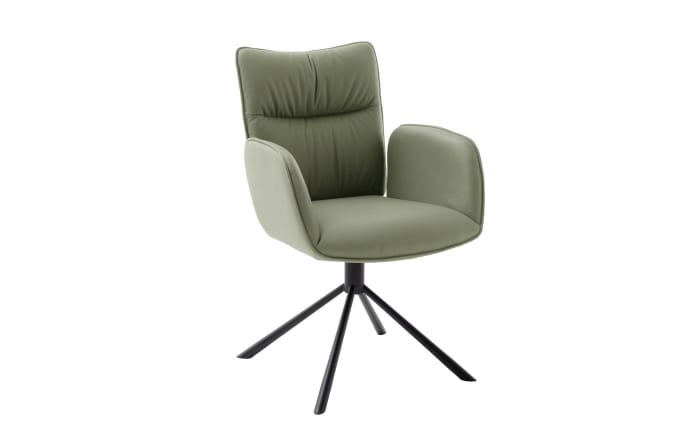 Armlehnenstuhl Marin, olive, inkl. 360° drehbar-01
