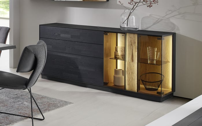 Sideboard Kilva, Kernesche massiv anthrazit gebeizt-04