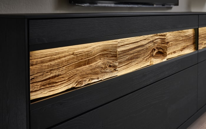 Sideboard Kilva, Kernesche anthrazit gebeizt massiv-03