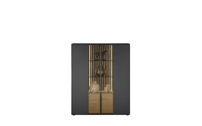 Highboard Selino, Birke massiv/anthrazit-02