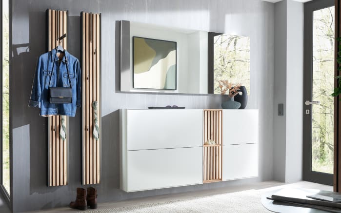 Wandgarderobe Salvo, Kerneiche/anthrazit, inkl. Beleuchtung-03