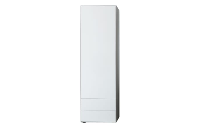 Stauraumschrank Salvo, Kernbirke/weiß, links, inkl. Softclose Funktion-01