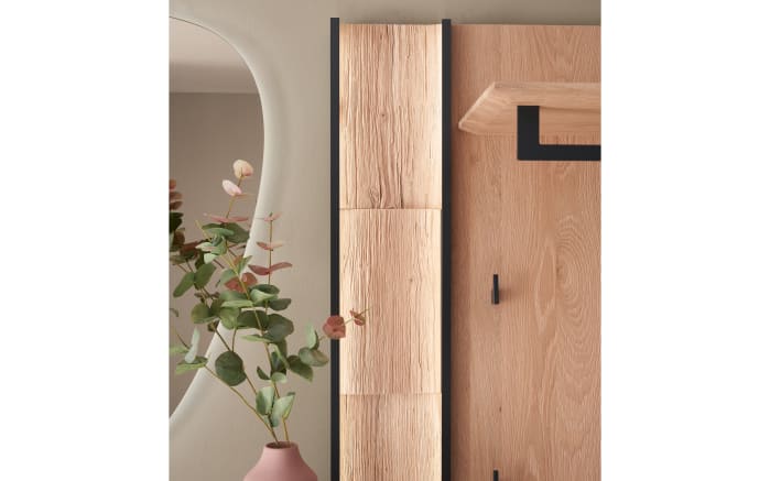 Wandgarderobe Salvo, holz/anthrazit, inkl. Beleuchtung-02