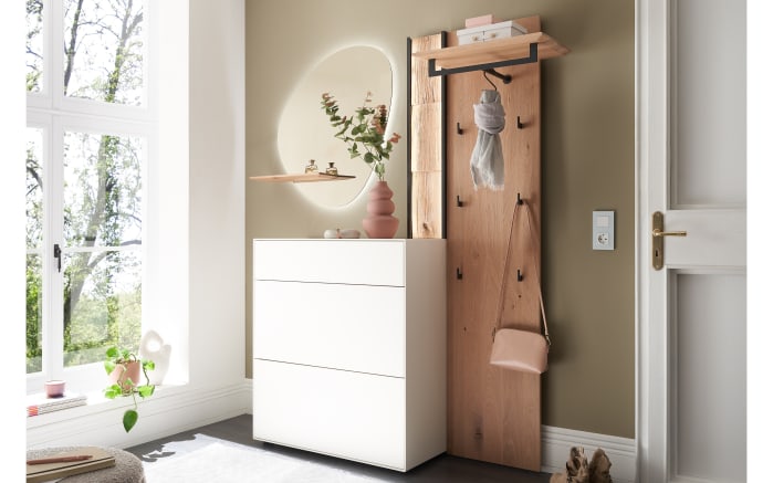 Wandgarderobe Salvo, holz/anthrazit, inkl. Beleuchtung-01