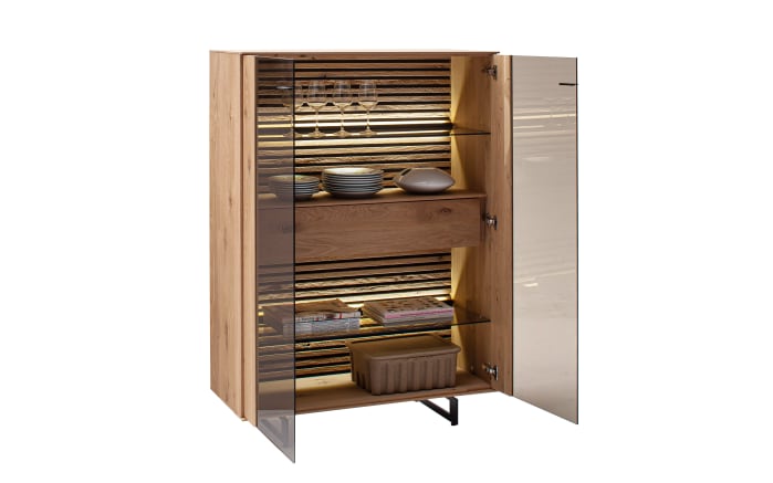 Highboard Yonna, Kerneiche Natur -02