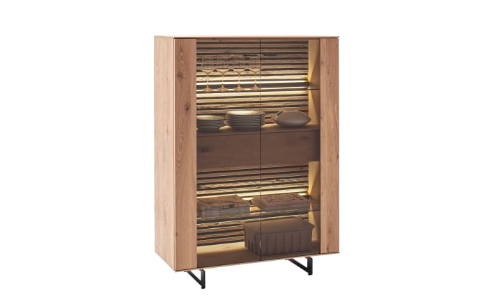 Highboard Yonna, Kerneiche Natur -05
