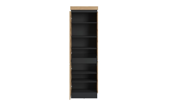 Garderobenschrank Corte, Eiche-Nachbildung/grau, inkl. Push-to-Open Funktion-02