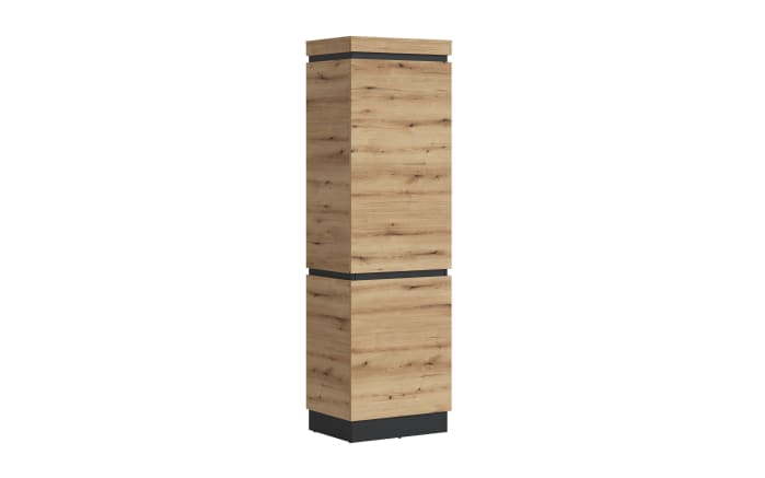 Garderobenschrank Corte, Eiche-Nachbildung/grau, inkl. Push-to-Open Funktion-01