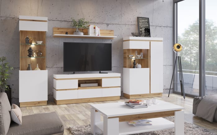 Wandboard Calabria, weiß/Eiche Nachbildung-03