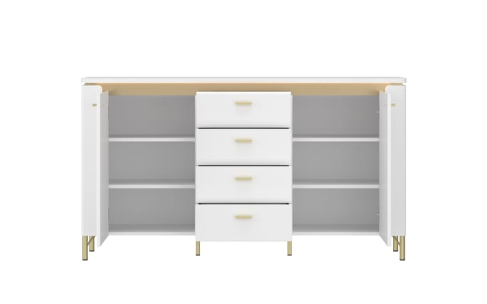 Sideboard Lazio, weiß/gold,155 cm, inkl. Beleuchtung-02