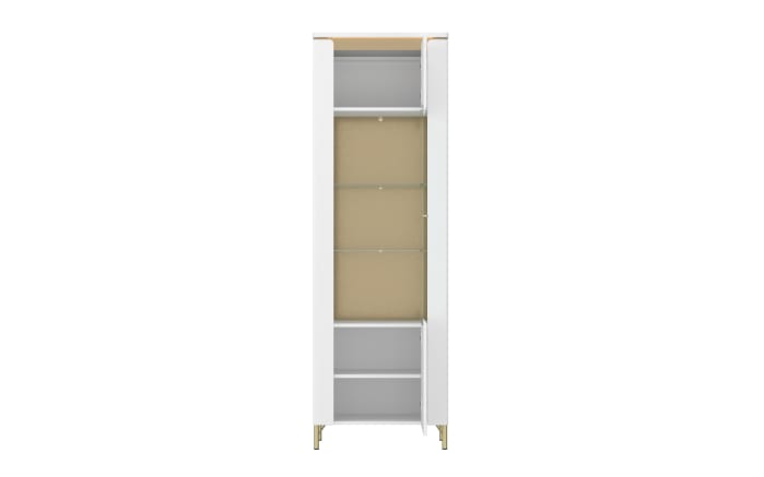 Vitrine Lazio, weiß/gold, 65 cm -02