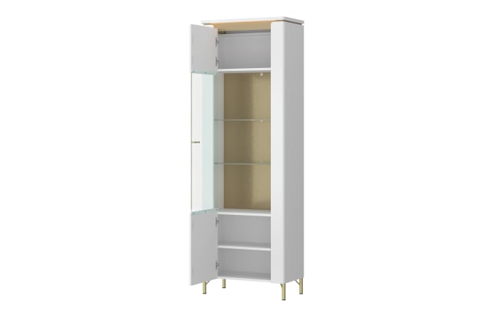 Vitrine Lazio, weiß/gold, 65 cm -03