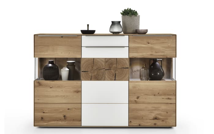 Highboard Talvera, Asteiche massiv, bianco geölt-02