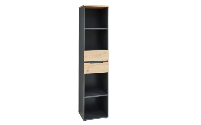 Büroregal Memphis, Graphit/Artisan, inkl. Softclose Funktion-01