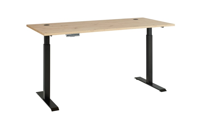 Schreibtisch Memphis, Artisan Eiche/schwarz, inkl. Funktionen-01