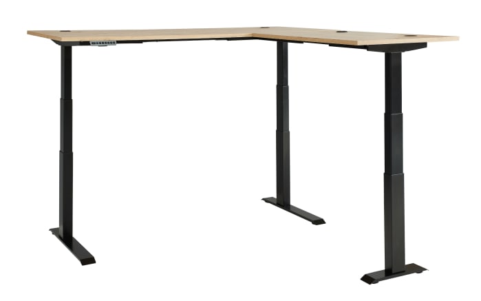Winkel-Schreibtisch Memphis, Artisan Eiche/schwarz, inkl. Funktionen-03