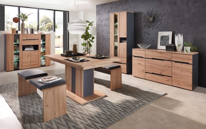 Bank Memphis Artisan Eiche Nachbildung/anthrazit-02