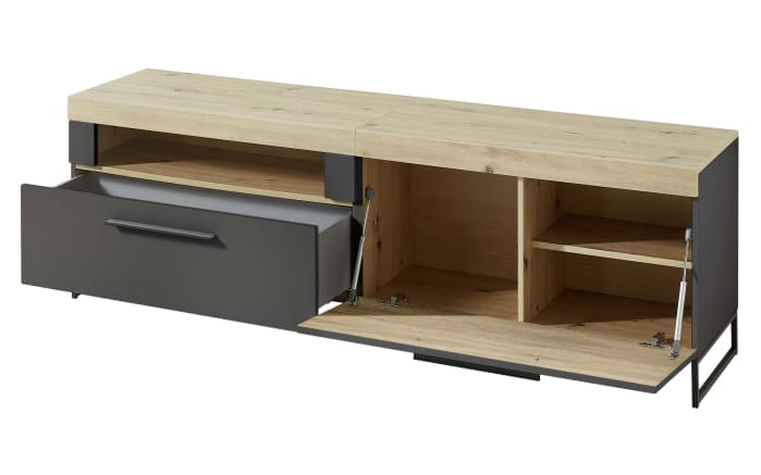 TV-Unterteil Loft-Two, Lack Laminat graphit supermatt-02